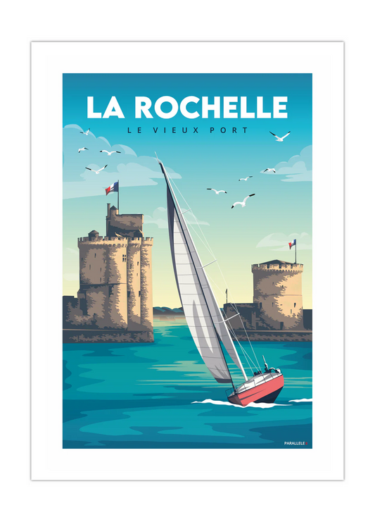 Poster vintage la rochelle