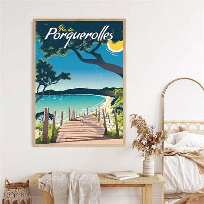 Poster vintage porquerolles