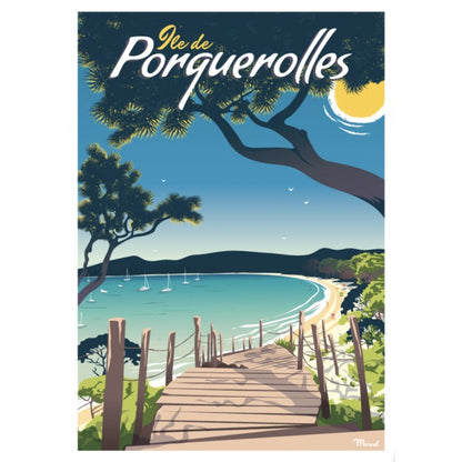Poster vintage porquerolles