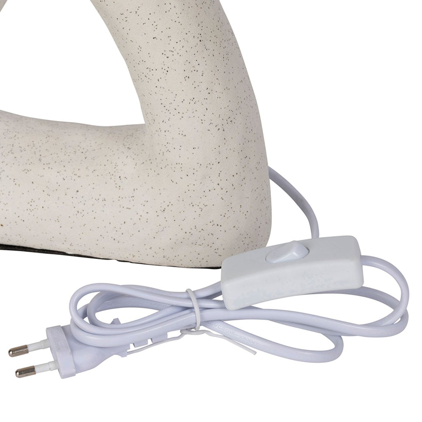 Lampe en coton et céramique blanc