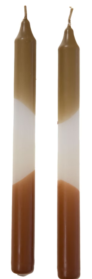Set de 2 bougies flambeaux - Dune