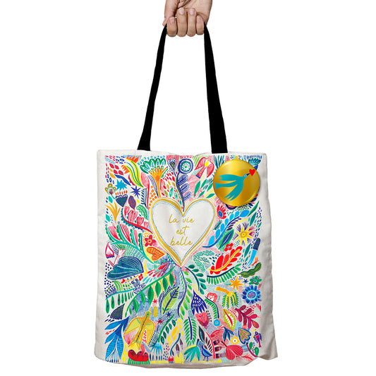 Tote bag La vie est belle - Multico