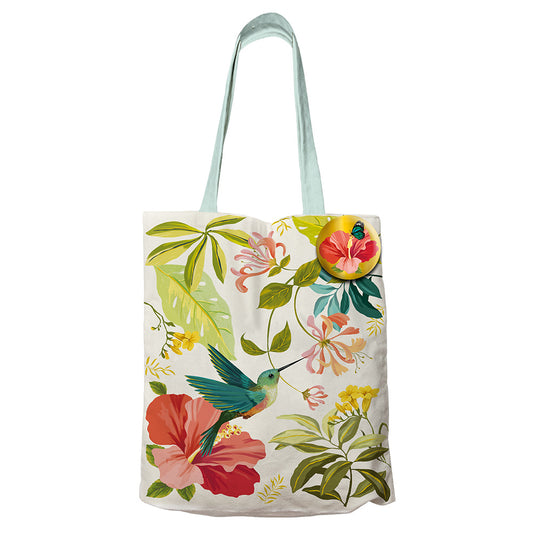 Tote bag Colibri - Beige et multico