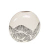 Vase boule aplati - Blanc et noir