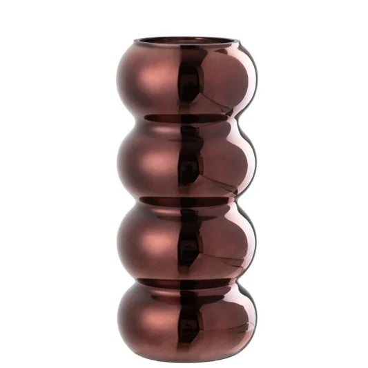 Vase chenille prune en verre