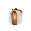 Vase - ambre et blanc