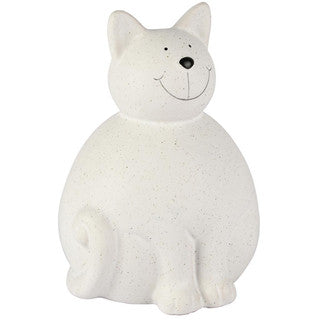 Figurine chat rond - Beige