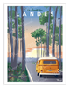 Poster vintage forêt des landes