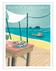 Poster vintage bassin-d'arcachon