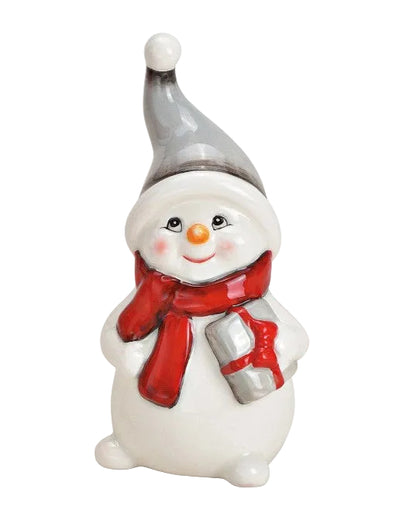 Bonhomme de neige cadeau MM - Blanc et gris