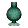 Bougeoir en verre émeraude