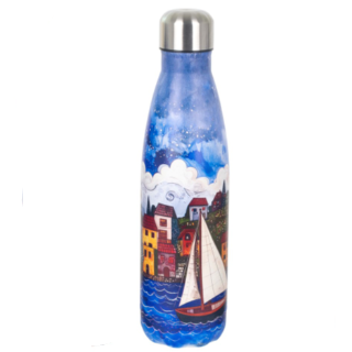 Gourde isotherme - Bleu et multico pastel