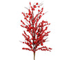 Branchage baies et grelots - Rouge