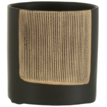 Cache pot PM - Noir et marron