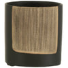 Cache pot PM - Noir et marron