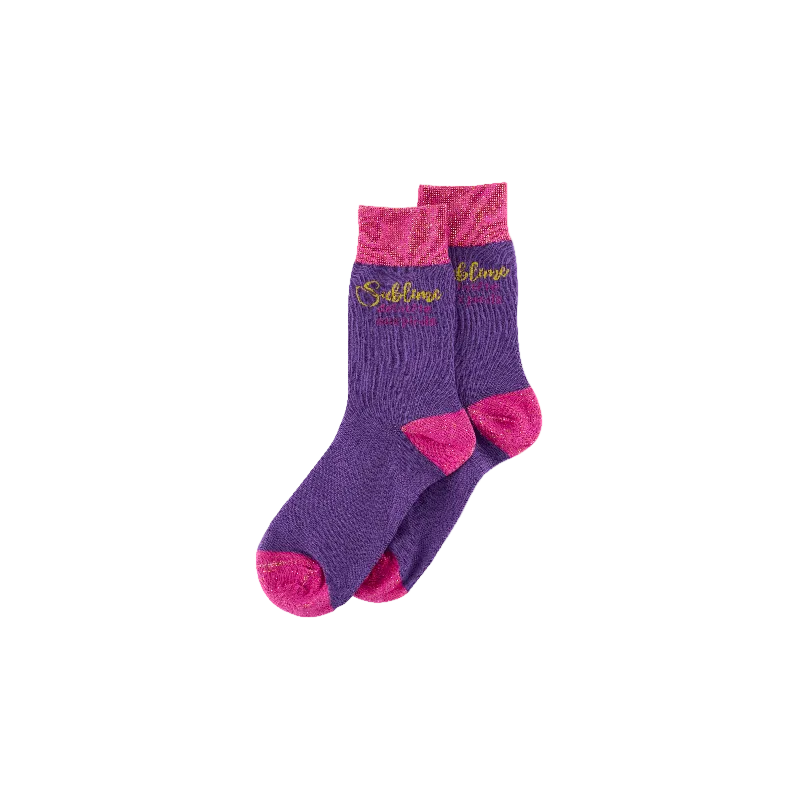 Chaussettes Sublime de la tête aux pieds - Violet et rose