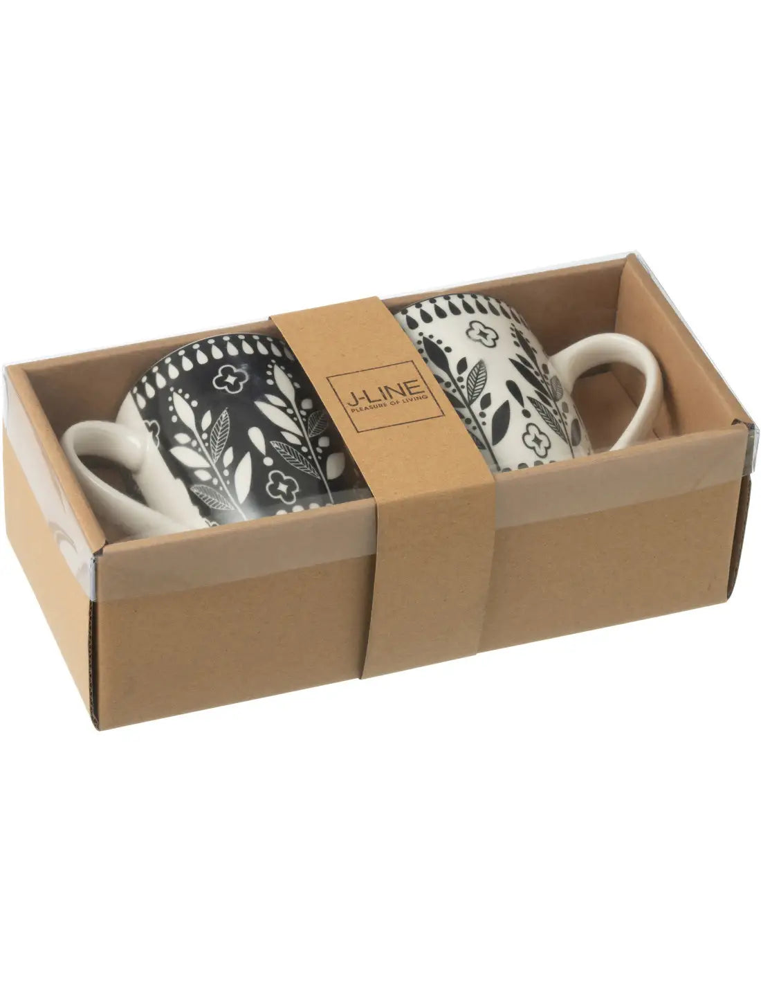 Coffret 2 mugs - noir & blanc