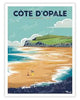 Poster vintage côte d'opale cap blanc-nez