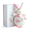 Peluche musicale lapin - Rose et blanc