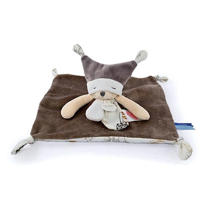 Doudou plat ourson - Marron