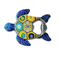 Décapsuleur tortue - Jaune et bleu