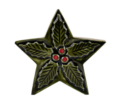Etoile d'hiver - Vert rouge et naturel