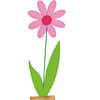 Fleur feutrine - Rose
