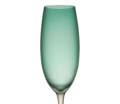 Flûte de champagne - Vert et corail