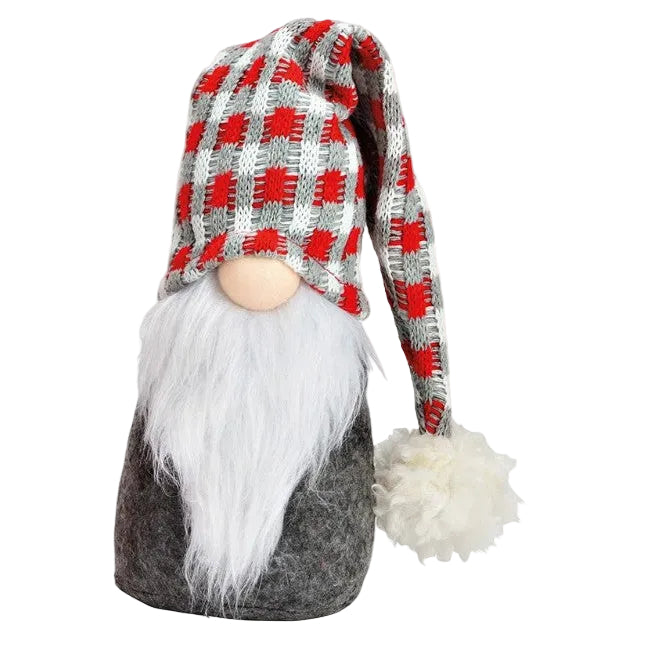 Gnome - Gris blanc et rouge