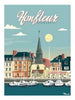 Poster vintage honfleur