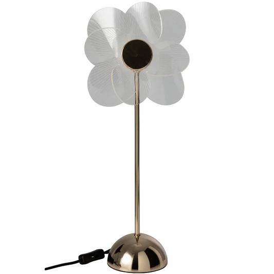 Lampe fleur MM - Translucide et doré