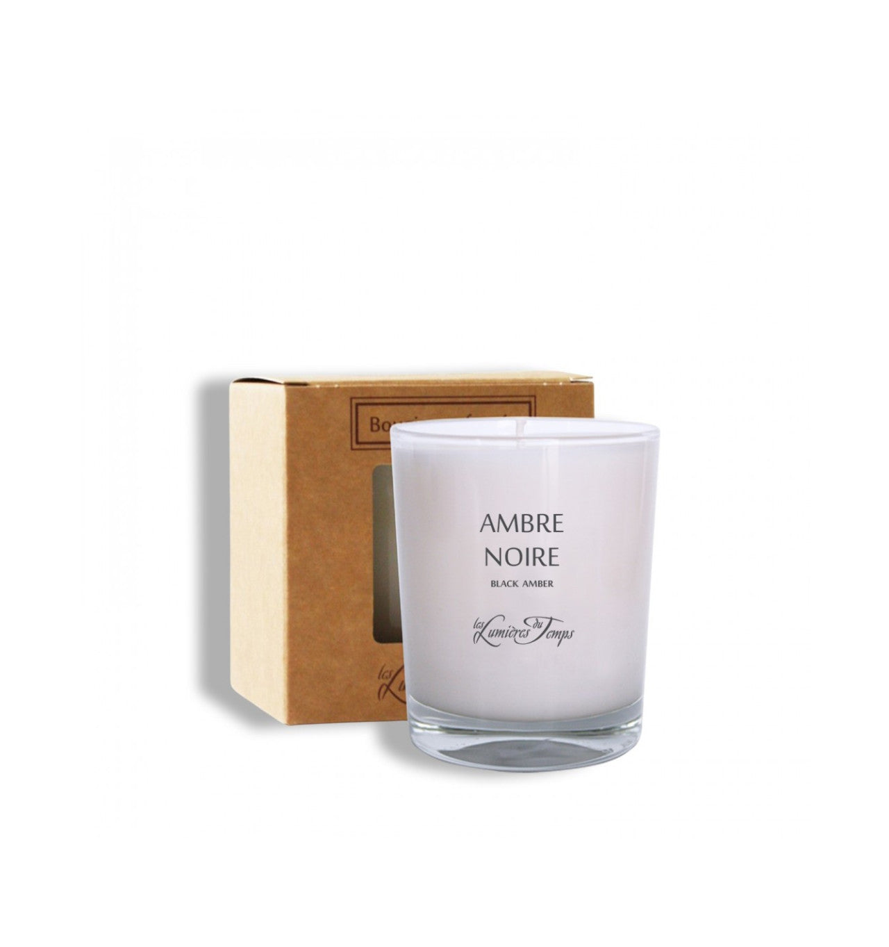 Bougie vegetale ambre noire 180gr