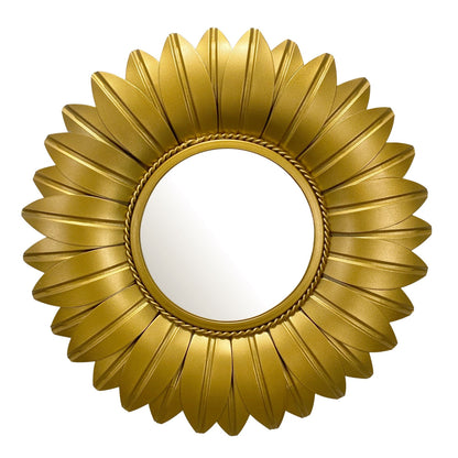 miroir doré fleur