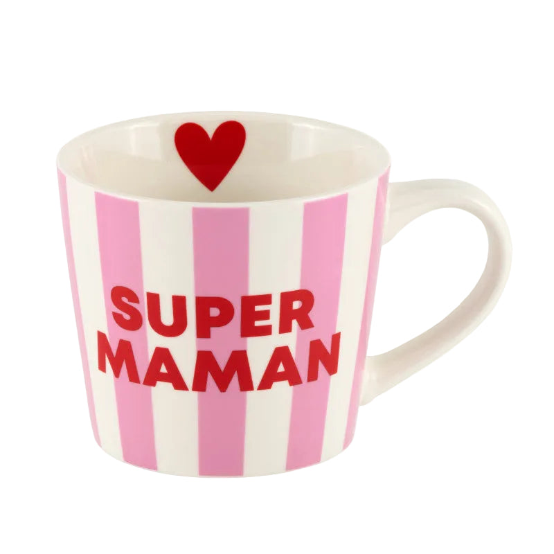Trousse Super maman - Rose et blanc