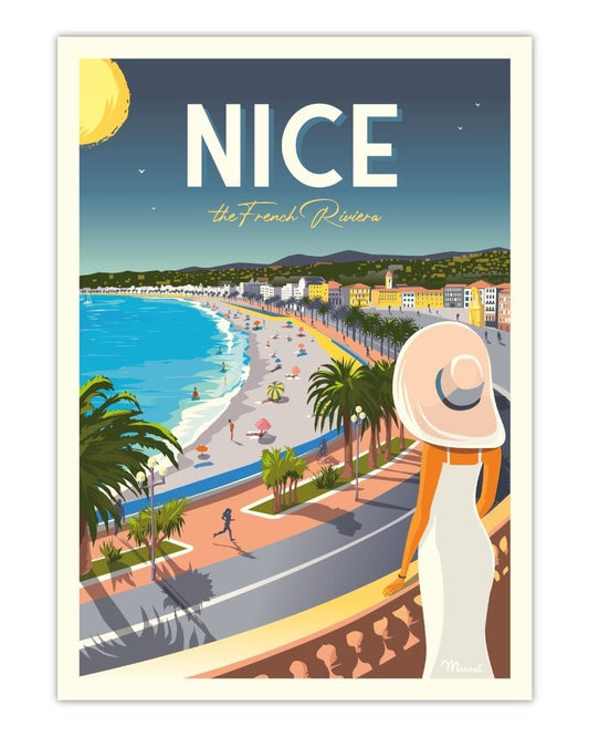 Poster vintage nice "french riviera"