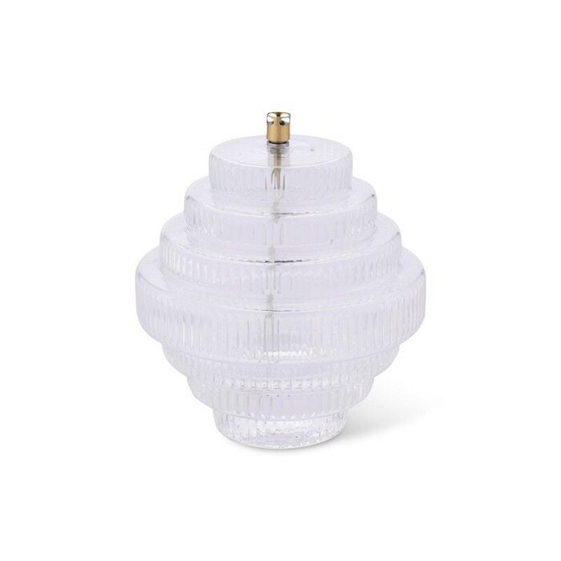 Lampe à huile double pyramides GM - Transparent