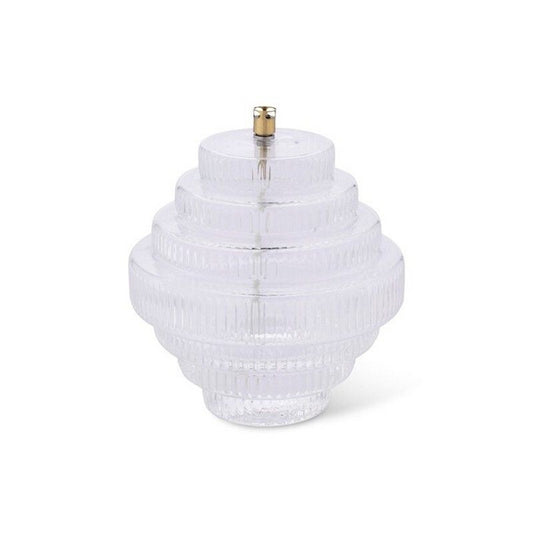 Lampe à huile double pyramides GM - Transparent