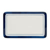 Plateau rectangulaire - Blanc et bleu