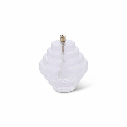 Lampe à huile double pyramides GM - Transparent