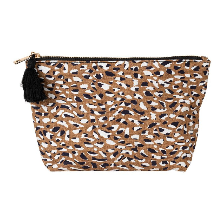 Pochette esprit léopard - Brun blanc et noir