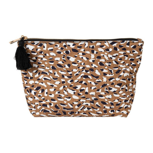 Pochette esprit léopard - Brun blanc et noir