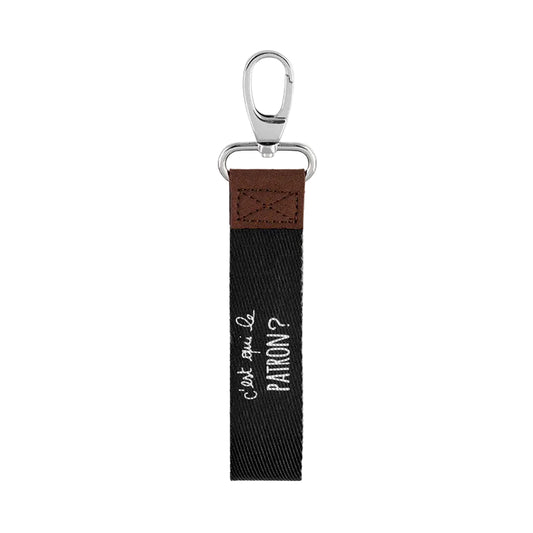Porte-clés C'est qui le patron ? - Gris et marron