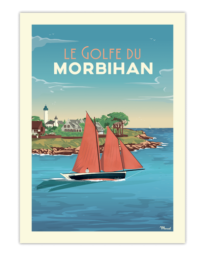 Poster vintage  golfe du morbihan