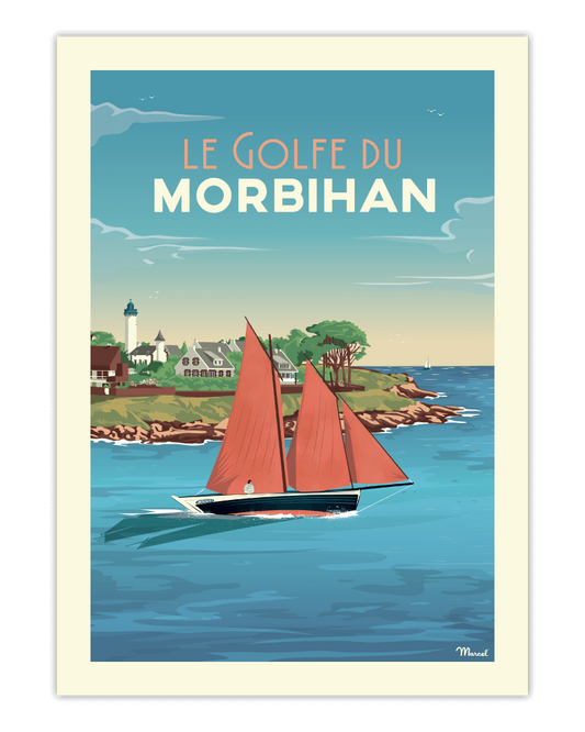 Poster vintage  golfe du morbihan
