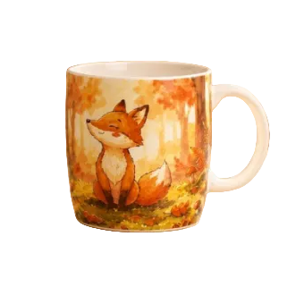 Mug illustré renard - Multicolore