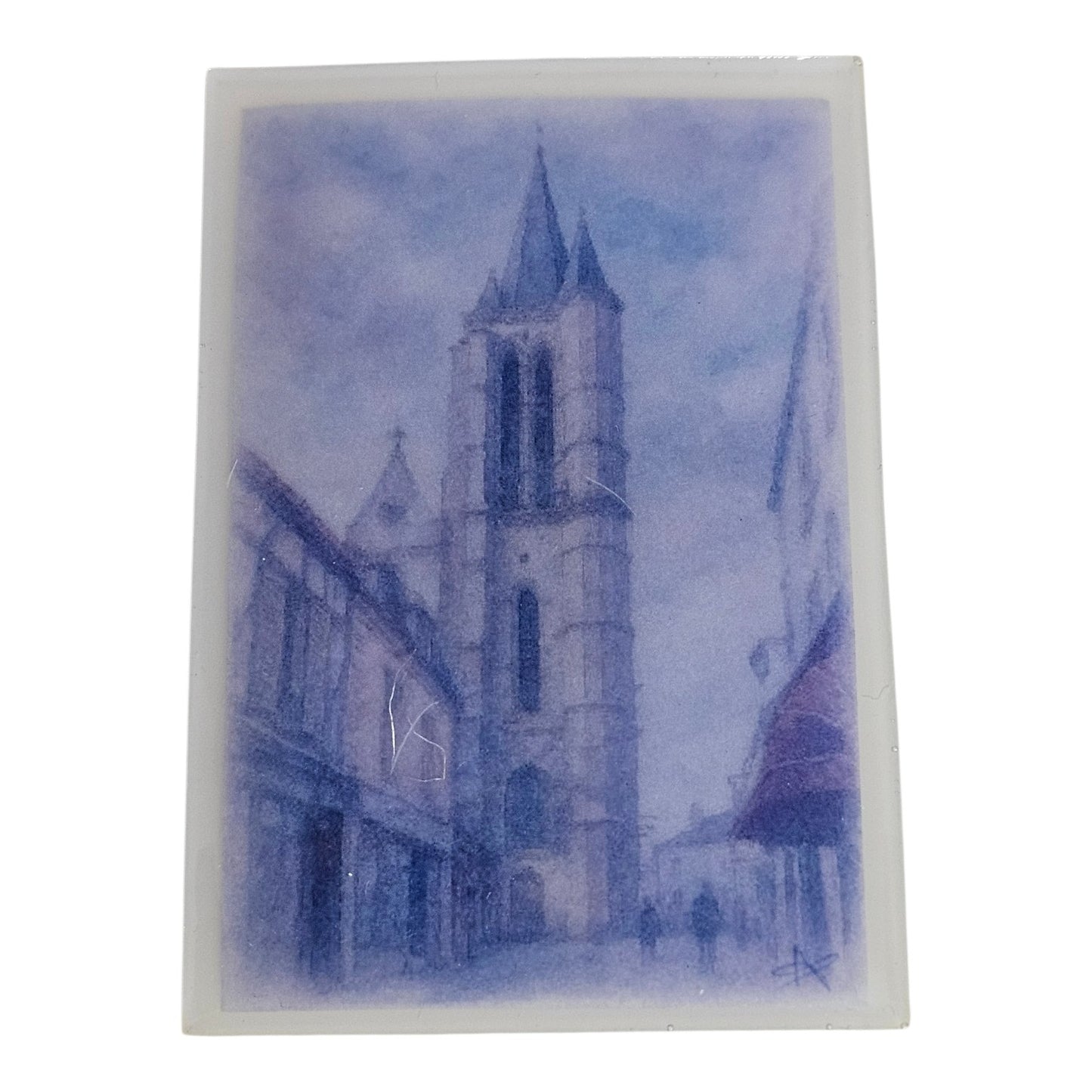 Magnet L'église - Aquarelle