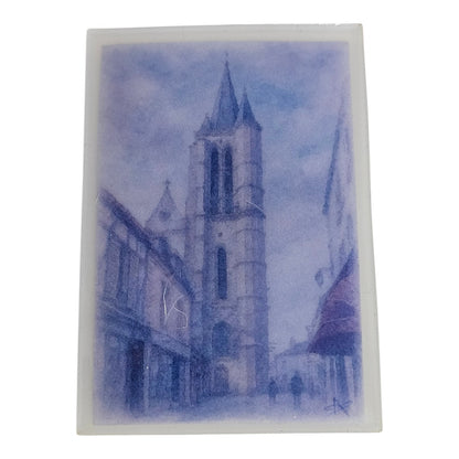Magnet L'église - Aquarelle