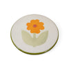 Sous verre fleur vintage - Orange