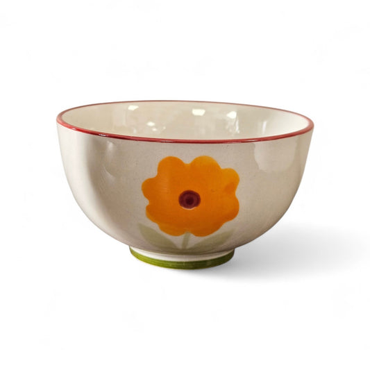 Bol fleur vintage orange