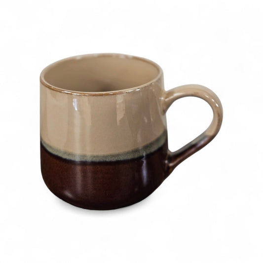 Mug bicolore beige et marron